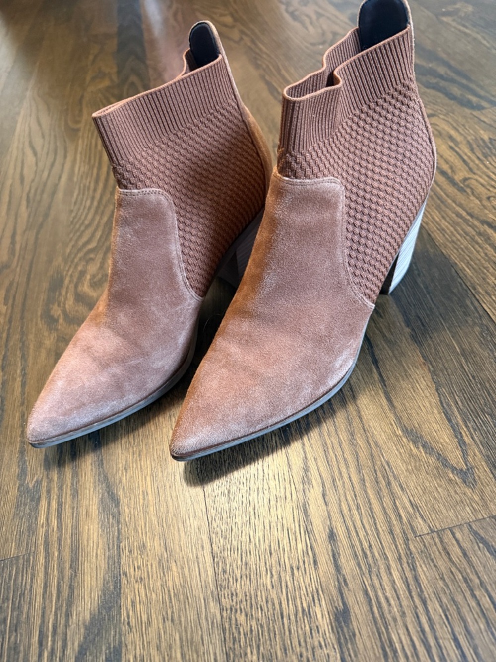 Cole Han Women's Brown Suede Pointed Toe Ankle Booties